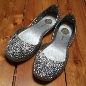 Melissa and campana silver flats 5
